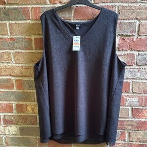 Elegant Alfani Black Sleeveless Shell - 3X - NWT